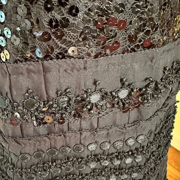 Louis Vuitton stunning black sequined & lace tank dress Size 40 (US size 8) - Picture 3 of 9